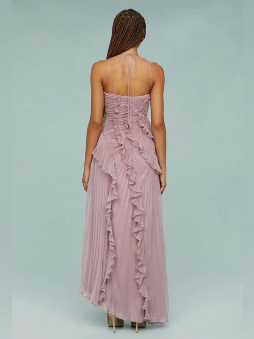Pink Asymmetrical Dress - Picture 2 of 8